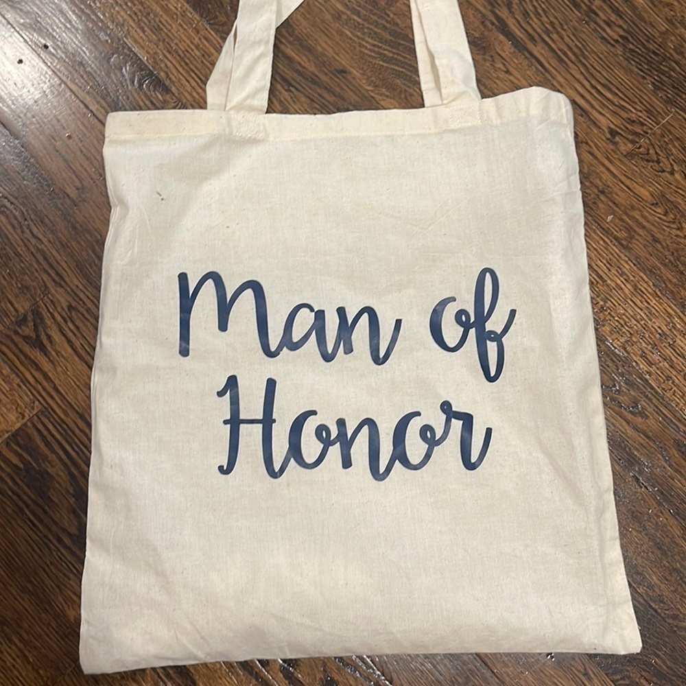 Man of honor tote bag